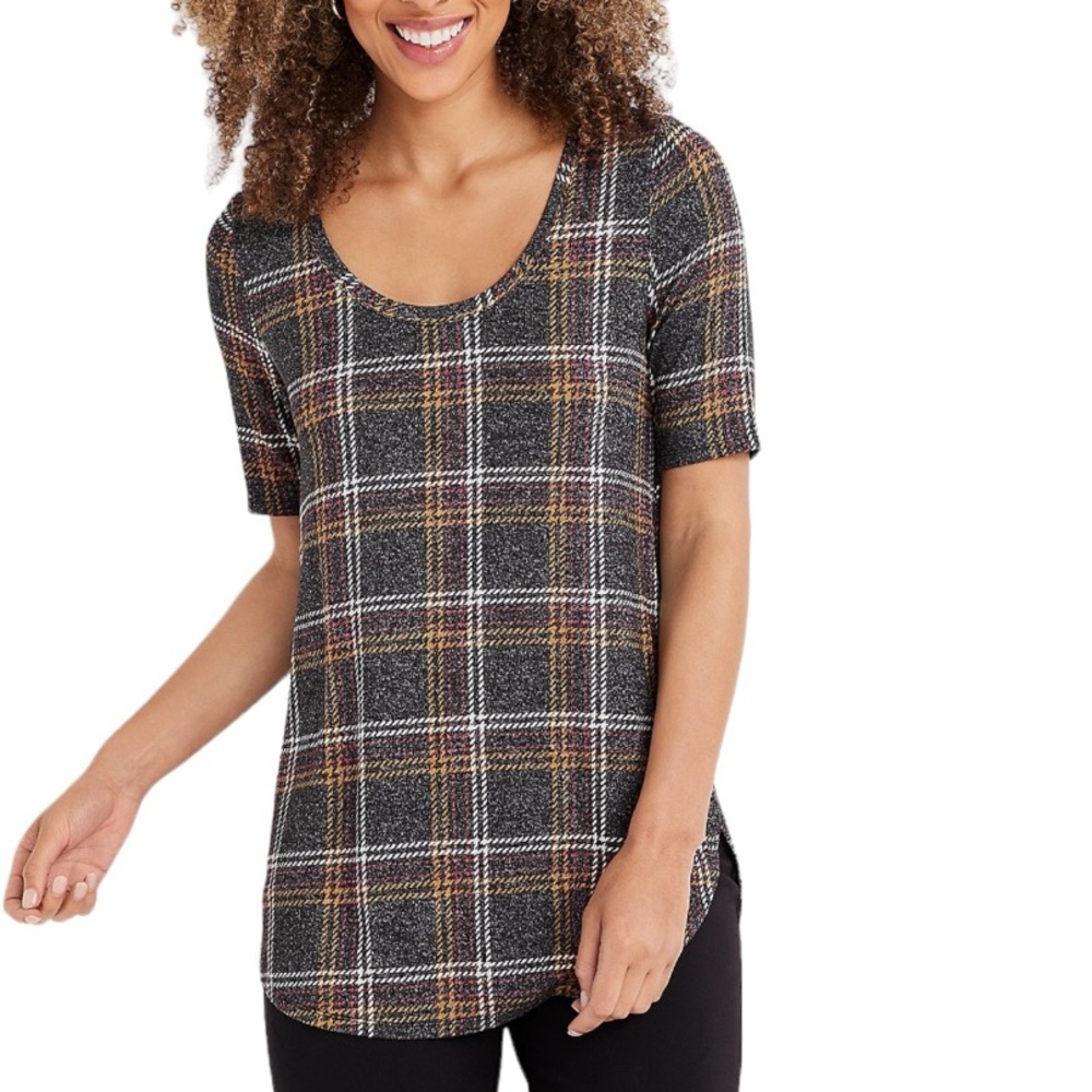 Maurice’s 24/7 Flawless Cozy Plaid Tunic Top